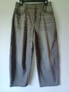 NWT Halara Flex Denim Grey Washed Barrel Jeans